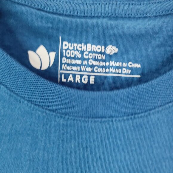 Dutch Bros Women's Blue Short Sleeve Always Stocked Crew Neck Casual T-Shirt L - Picture 5 of 6